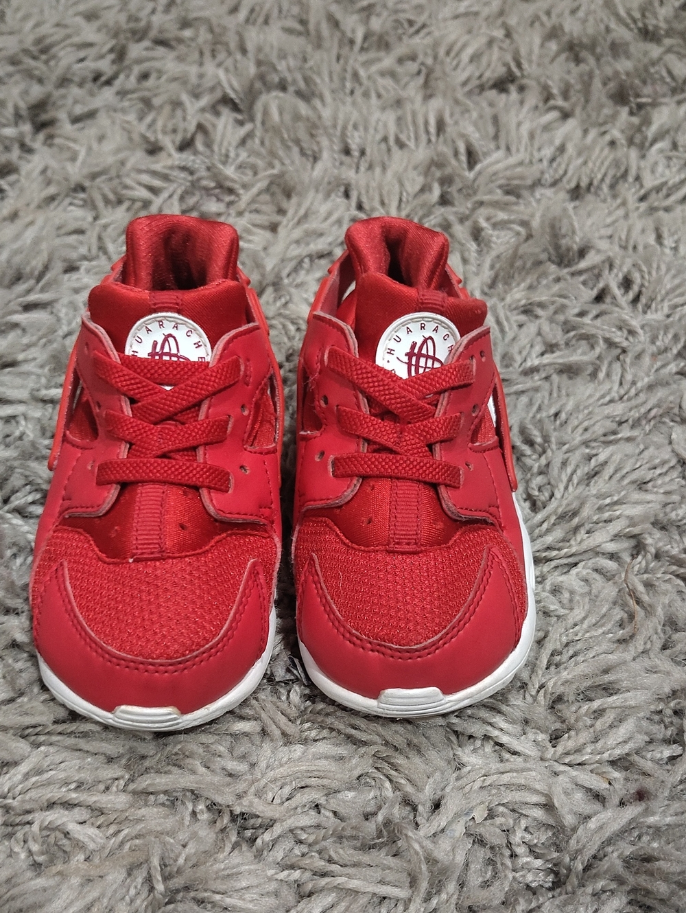 Kids Red Huarache Athletic Sneakers - No Lace